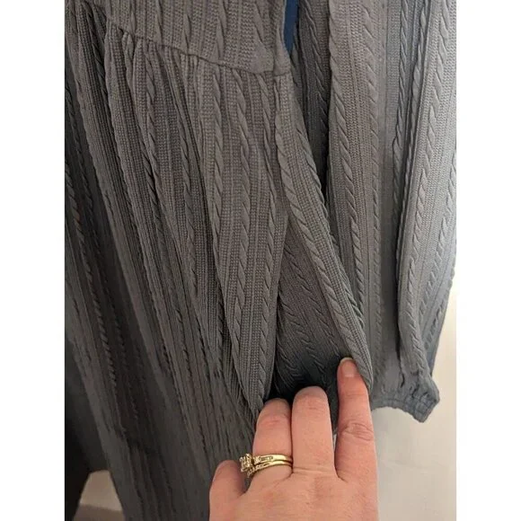 Zeagoo Women's Casual Knit Sweater Dress with Pockets Crew Medium, Blue/Grayish - Picture 7 of 15